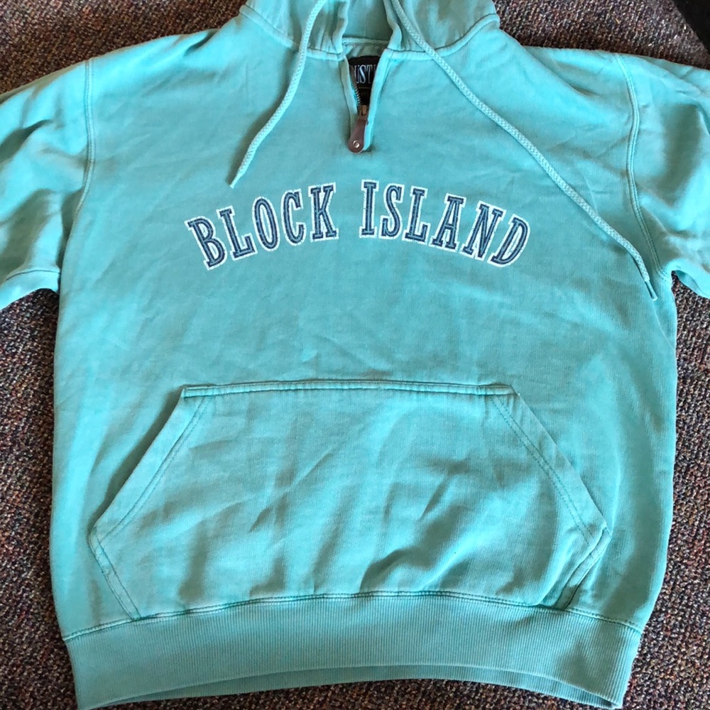 Teal Block Island hoddie
